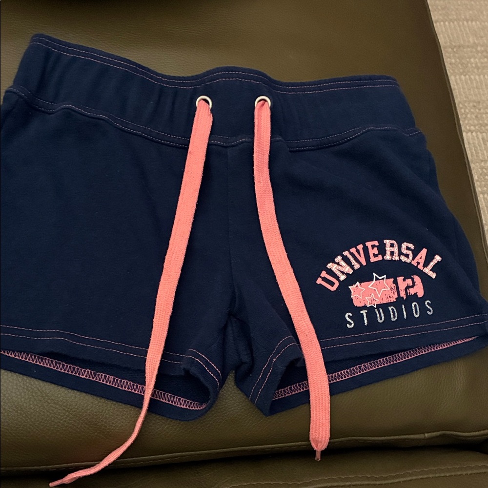 Universal Studios Navy/Pink Drawstring Shorts size XS